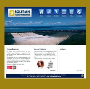 Site com criação e desenvolvimento para a empresa Soltran Transformadores