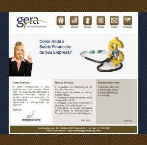 Site com criação e desenvolvimento para a empresa Gera Consulting